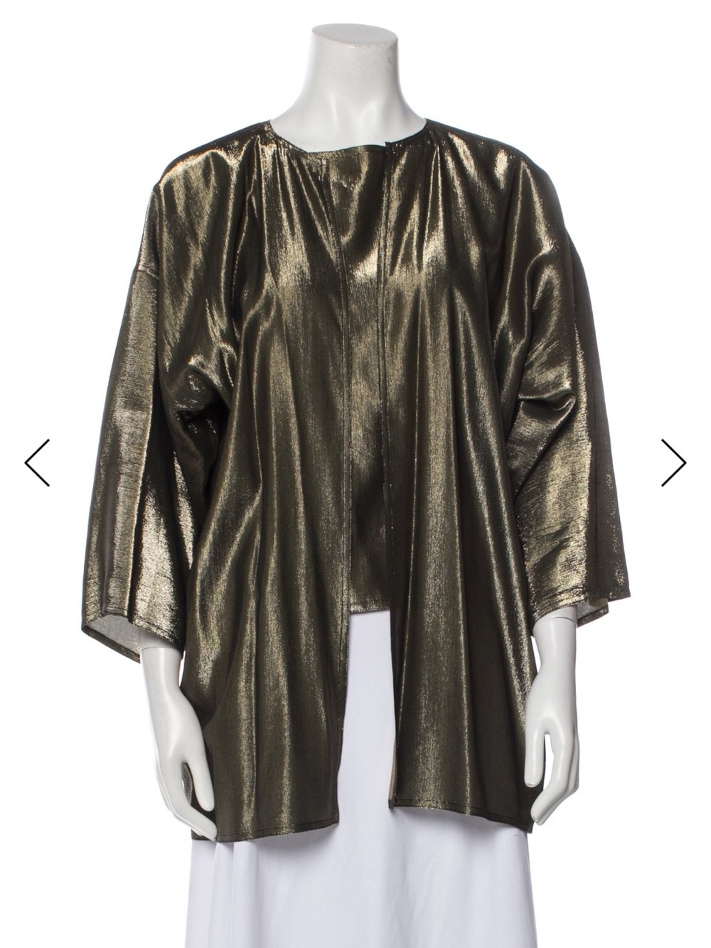 Zoran metallic gold matching top and jacket OS EUC
